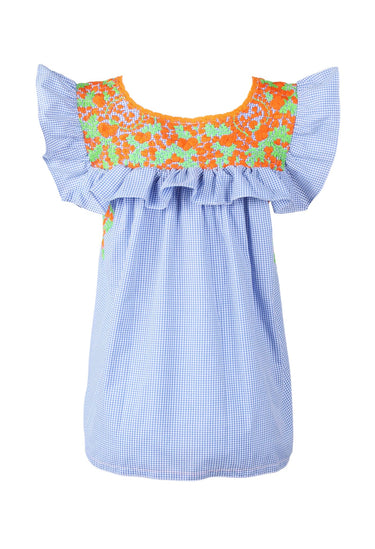 Soledad Blouse Blouse Soledad Campanilla Naranja y Lima