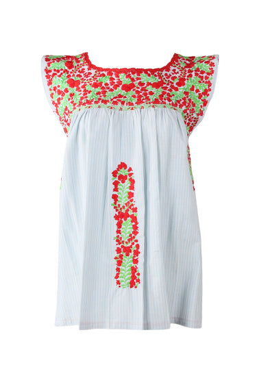 Flores Blouse Blouse Small Uno Tomate y Lima