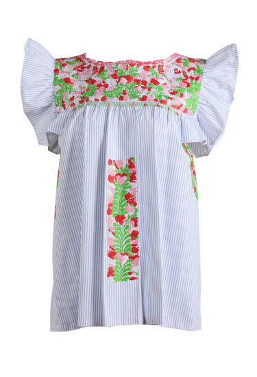 Soledad Blouse Blouse Soledad Junto Rojo Brillante y Lima