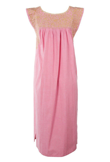 Flores Midi Dress Dress Mujer Beige