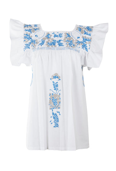 Soledad Blouse Blouse Soledad Blanca Gris Nieve y Frances
