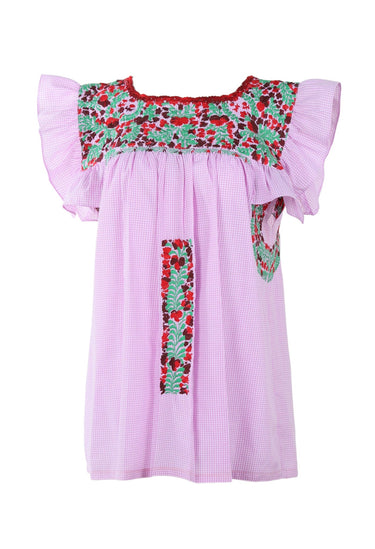 Soledad Blouse Blouse Soledad Sentido Rojo Brillante y Verde