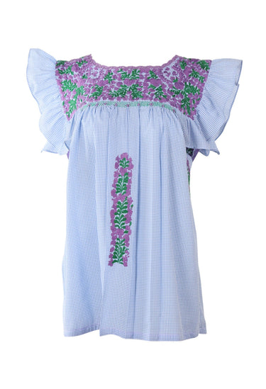 Soledad Blouse Blouse Soledad Cinta Lavanda y Verde