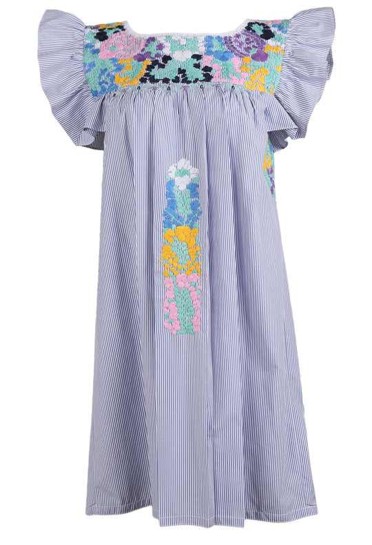Soledad Short Dress Dress Soledad Arroyo de Flores Oscuras