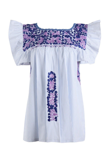 Soledad Blouse Blouse Soledad Junto Marino y Purpura