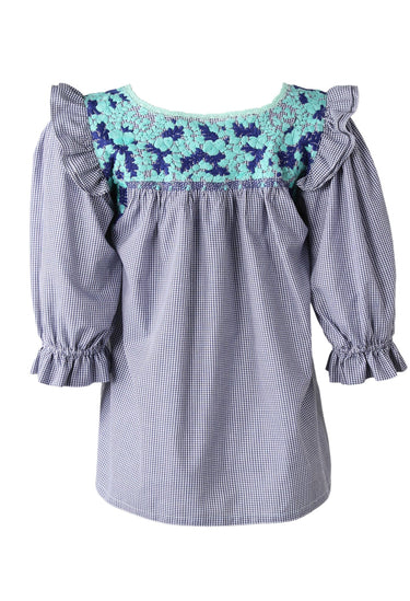 Fernanda Blouse Blouse Fernanda Cardo Menta y Cobalto