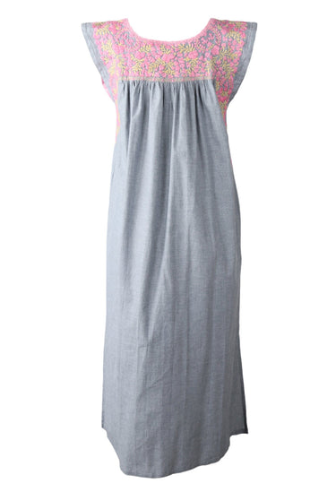 Flores Midi Dress Dress Medium Dos Palido y Beige