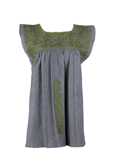 Flores Blouse Blouse Dos Oliva