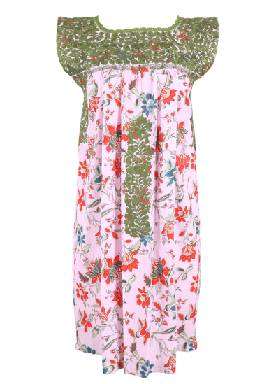 Flores Specialty Short Dress Dress Florecer en Rosa