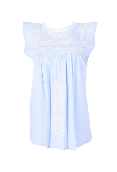 Deshilado Sleeveless Blouse Blouse Mi Otra Mitad Dulce Nieve Seda