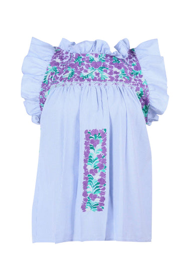 Olivia Blouse Blouse Olivia Dia Purpura y Verde Brillante