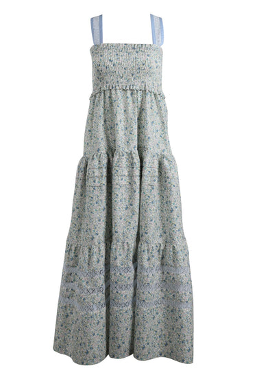 Valeria Specialty Midi Dress Dress Valeria Jardin de Verano Azul