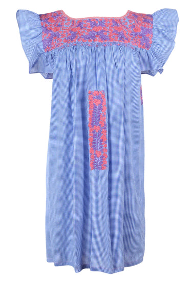 Soledad Short Dress Dress Soledad Barca Coral y Lavanda