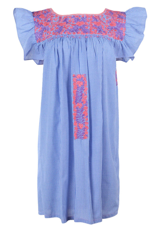 Soledad Short Dress Dress Soledad Barca Coral y Lavanda