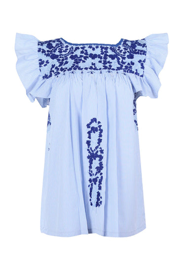 Soledad Blouse Blouse Small Soledad Suerte Cobalto y Celeste