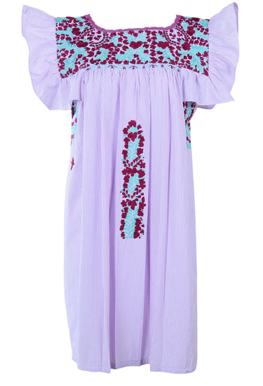 Soledad Short Dress Dress Large Soledad Viva Ciruela y Menta