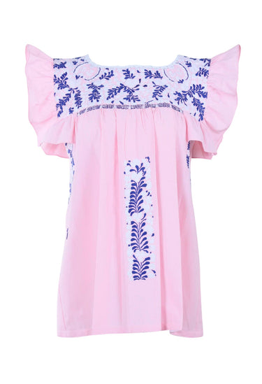 Soledad Blouse Blouse Medium Soledad Chica Nieve y Cobalto
