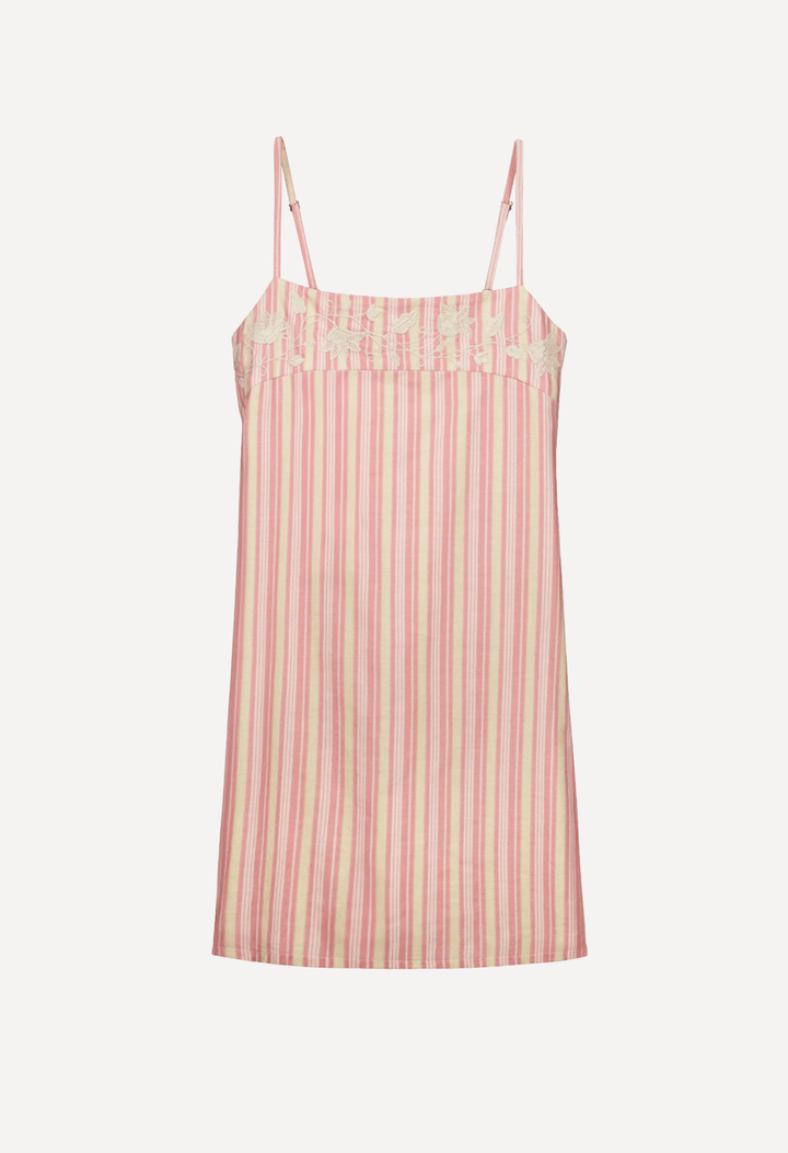 Luna Short Dress Dress Luna Coral Stripe Short Dress Luna Coral Stripe Short Dress | Mi Golondrina