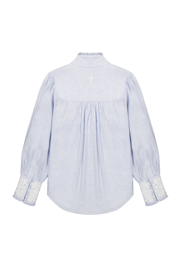 Paloma Blouse Blouse Paloma Light Blue and White Blouse Paloma Light Blue and White Blouse