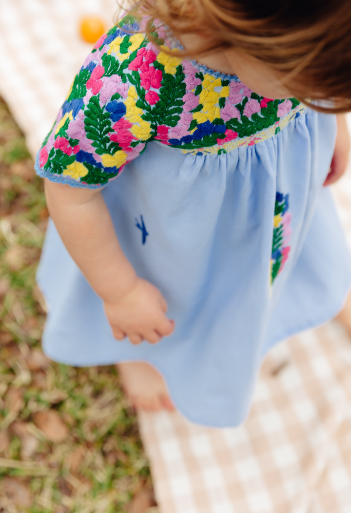 Victoria Girls Dress Childrens Victoria Blue Fiesta Girl's Dress Victoria Blue Fiesta Girl's Dress