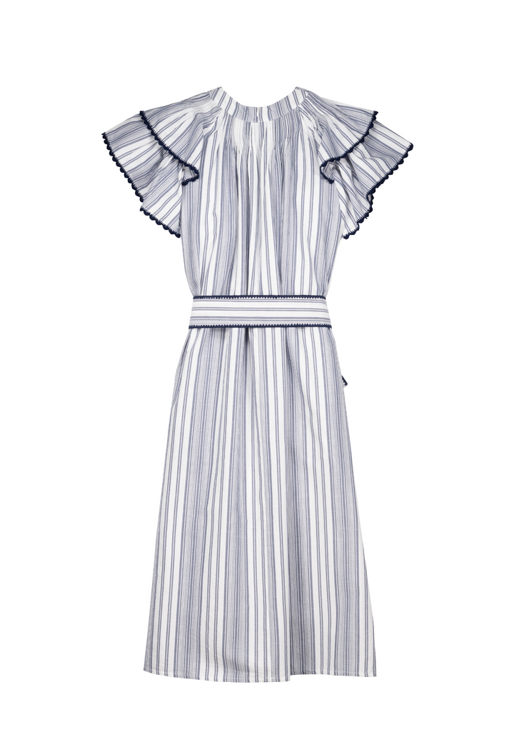 Aranza Rayas Azules Midi Dress