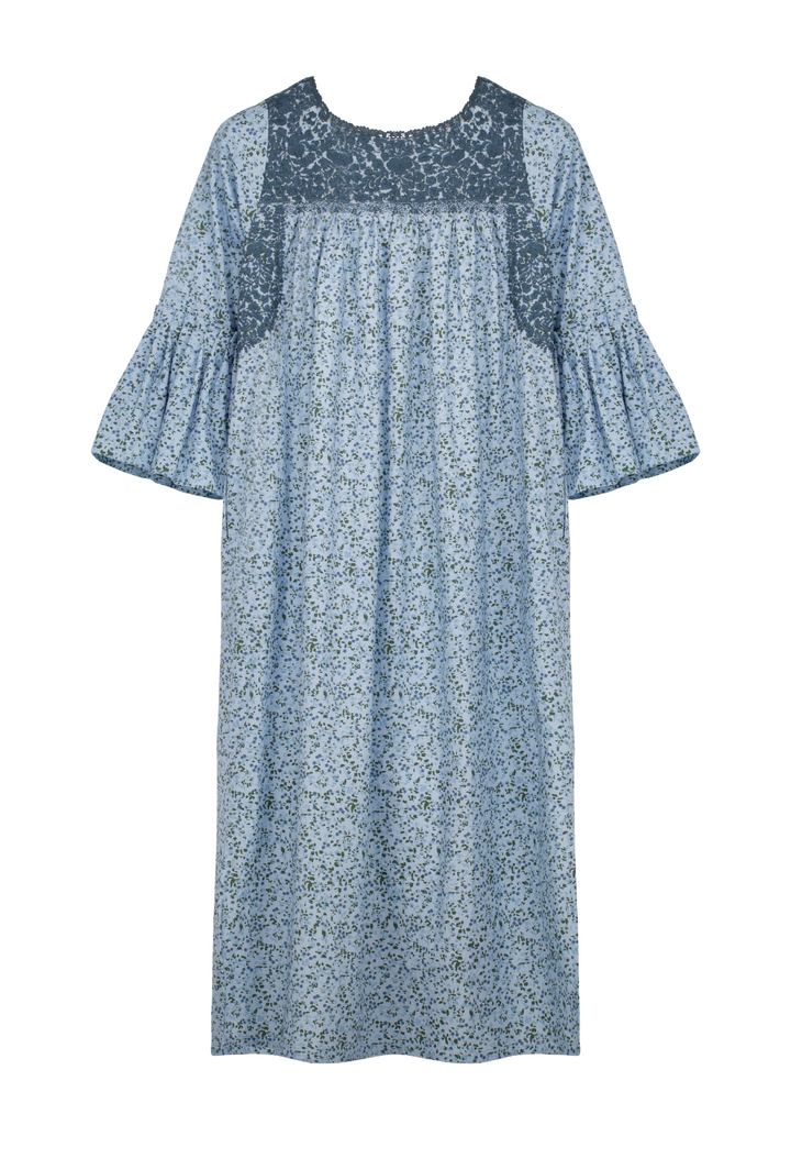 Leona Azul Floral Midi Dress