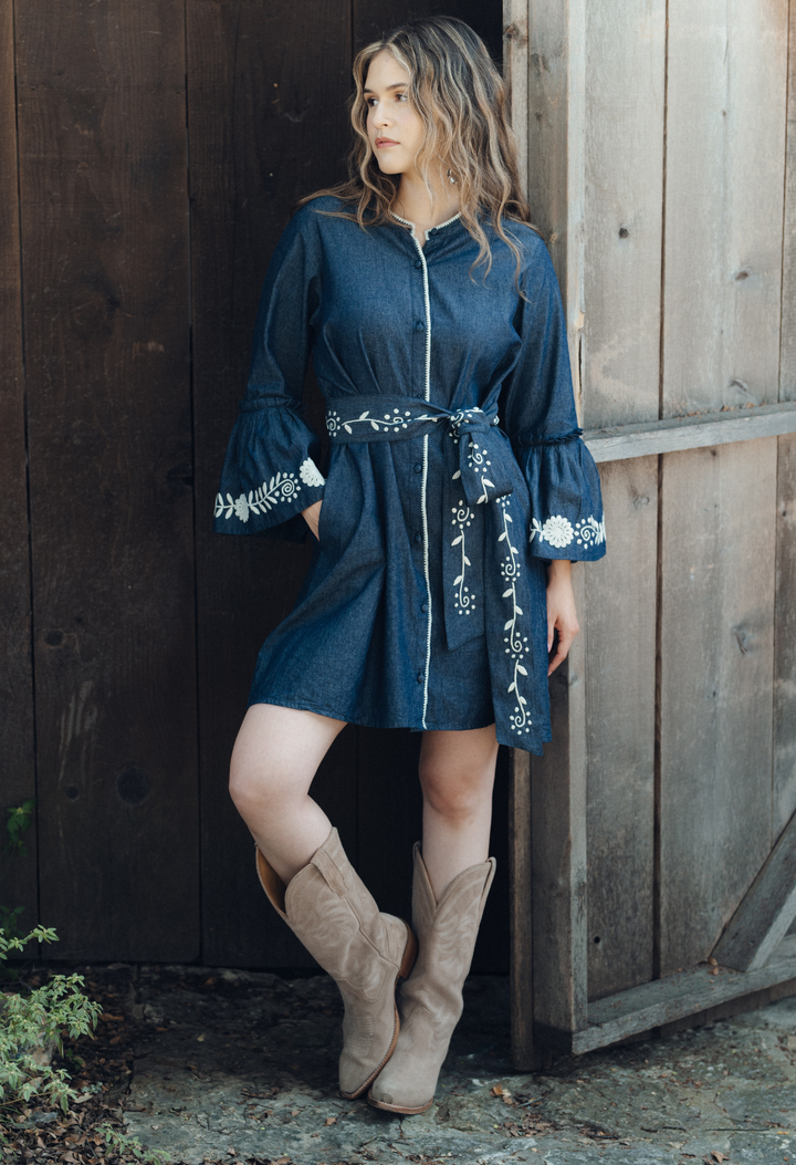 Leona Denim Short Dress