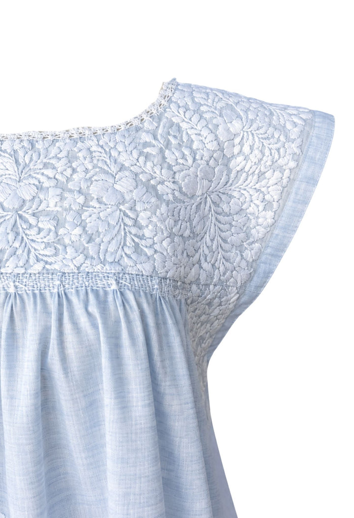 Flores Blouse Blouse Flores Light Blue Blouse Flores Light Blue Blouse