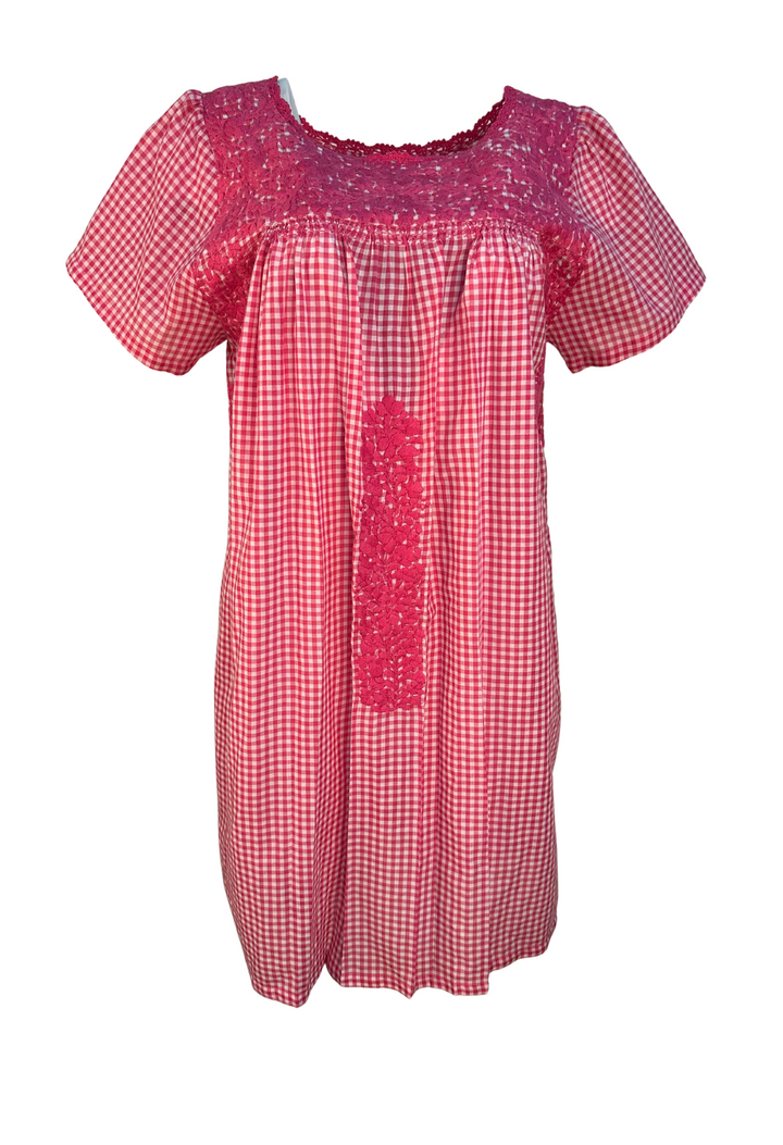 Liliana Short Dress Dress Liliana Rosa Gingham Short Dress Liliana Azul Marino Dress | Mi Golondrina