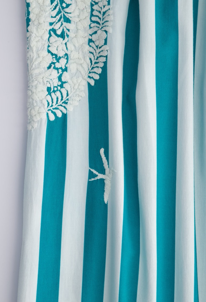 Flores Midi Dress Dress Classic Flores Turquoise Wide Stripe Midi Dress Classic Flores Turquoise Wide Stripe Midi Dress