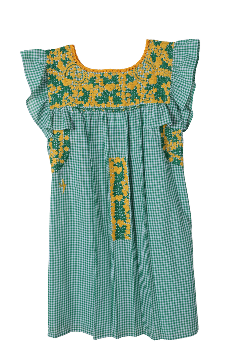 Soledad Verde Gingham y Amarillo