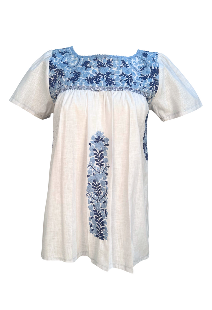 Liliana Azul y Blanca Blouse