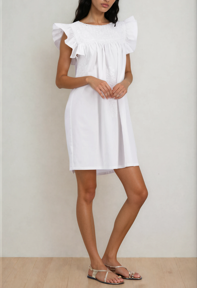 Soledad Short Dress Dress Soledad White Short Dress Soledad White Short Dress | Mi Golondrina
