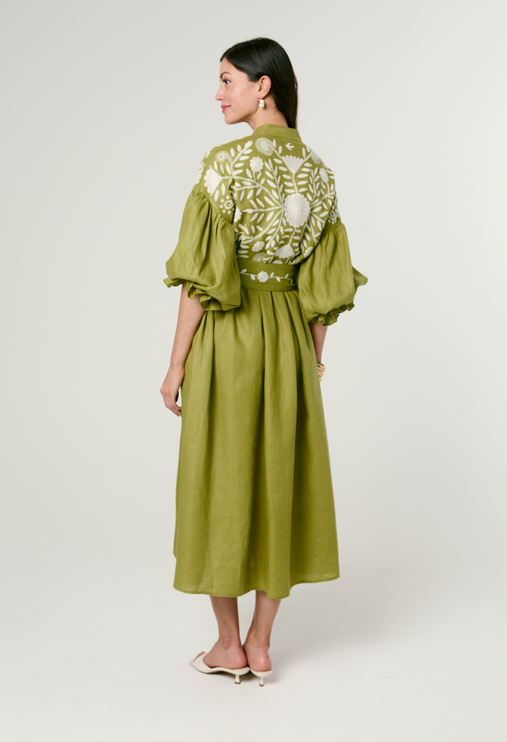 Francisca Verde Midi Dress