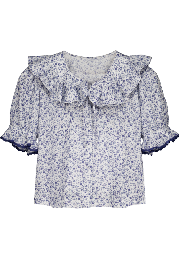 Alexa Blue Floral Blouse