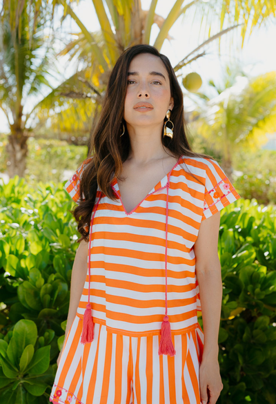 Montse Blouse Blouse Montse Orange Wide Stripe Blouse Montse Orange Wide Stripe Blouse
