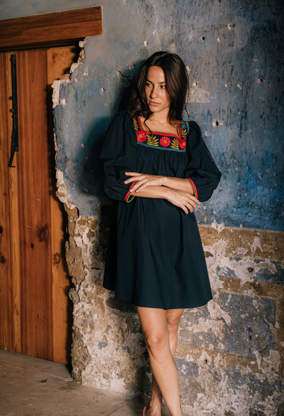 Marta Short Dress Dress Marta Navy Harvest Floral Short Dress Marta Navy Harvest Floral Short Dress