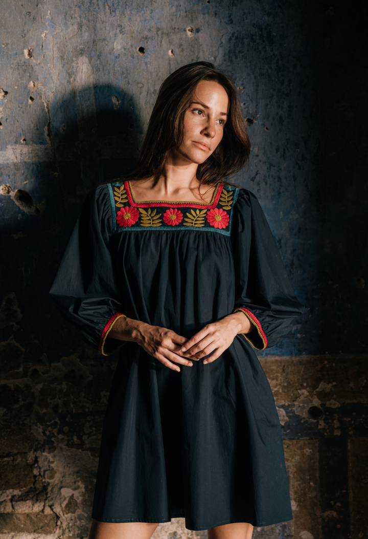 Marta Short Dress Dress Marta Navy Harvest Floral Short Dress Marta Navy Harvest Floral Short Dress