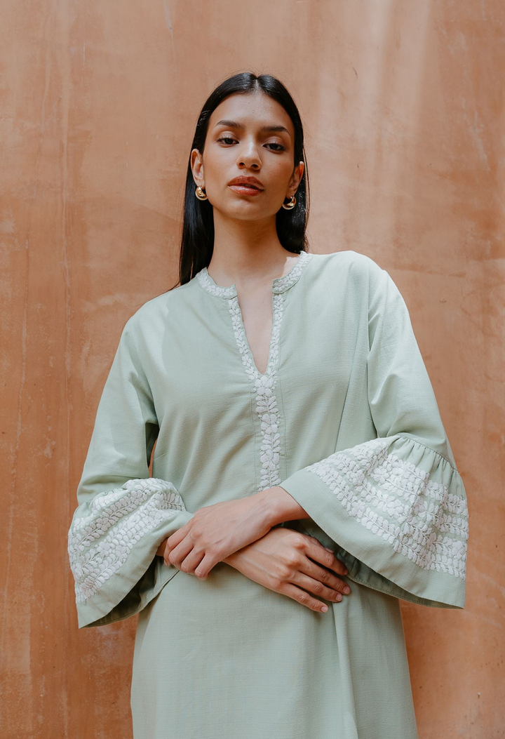 Leona Midi Dress Dress Leona Willow Green Long Dress Leona Willow Green Long Dress