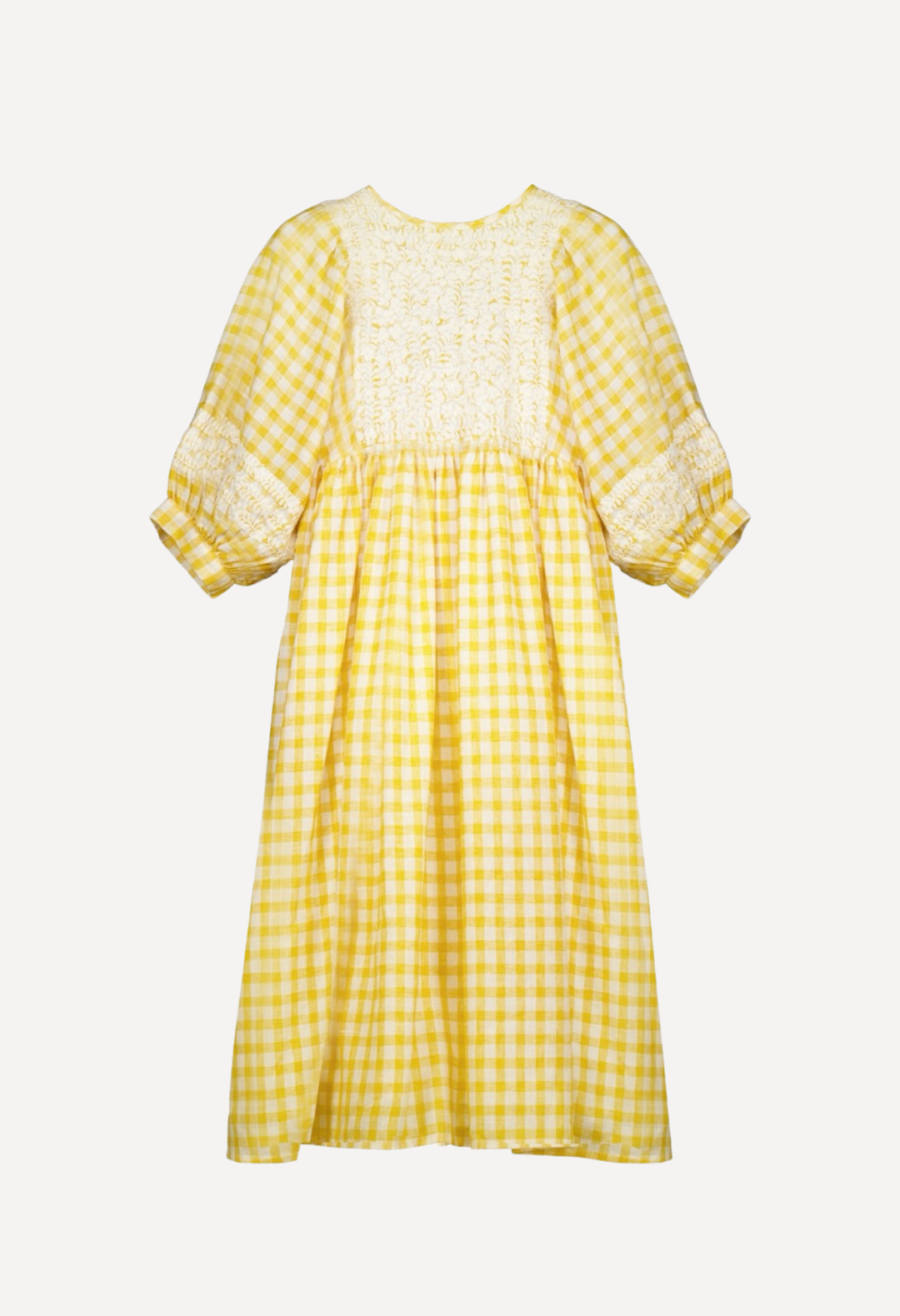 Violeta Yellow Gingham Dress
