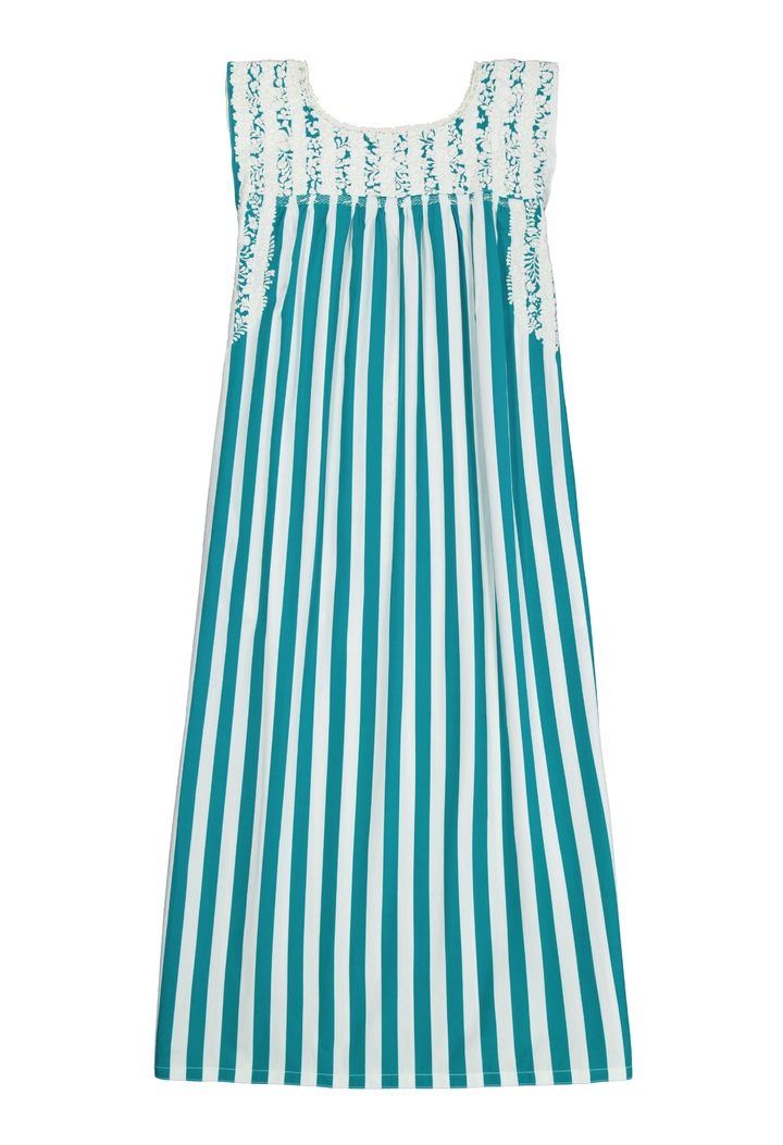 Flores Midi Dress Dress Classic Flores Turquoise Wide Stripe Midi Dress Classic Flores Turquoise Wide Stripe Midi Dress