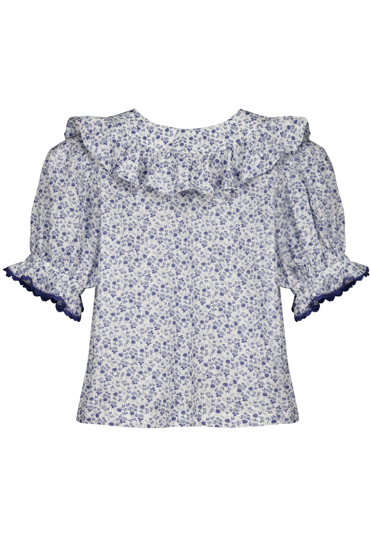 Alexa Blue Floral Blouse