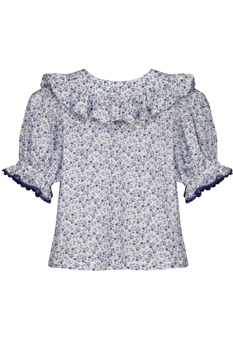 Alexa Blue Floral Blouse