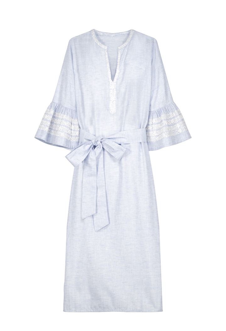 Leona Azul Claro Midi Dress