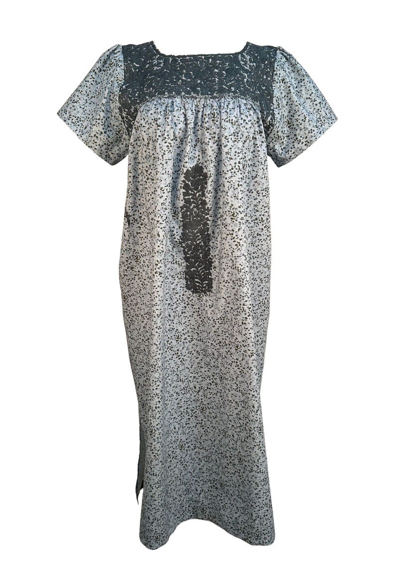 Liliana Blue Floral Midi Dress