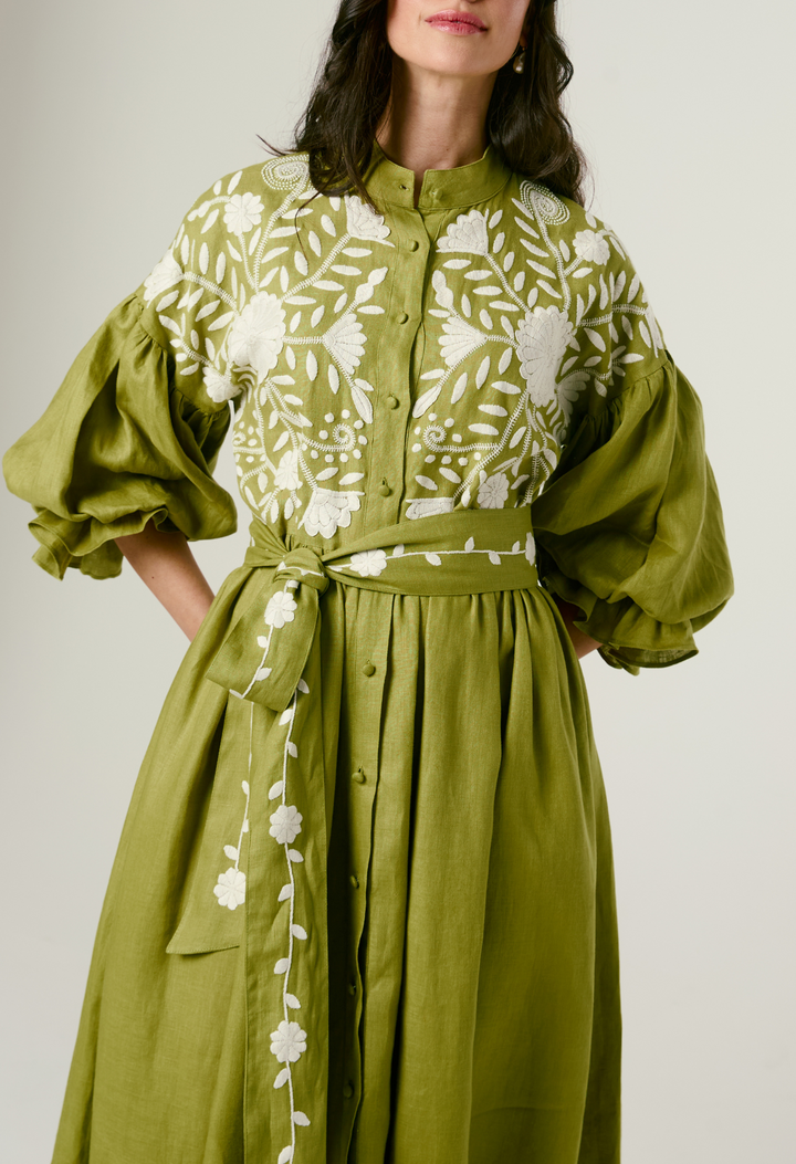 Francisca Verde Midi Dress