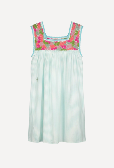 Dalia Short Dress Dress Dalia Teal Stripe Short Dress Dalia Teal Stripe Short Dress | Mi Golondrina