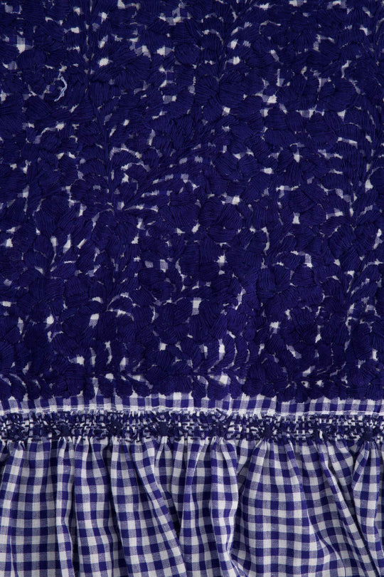 Violeta Azul Gingham Short Dress