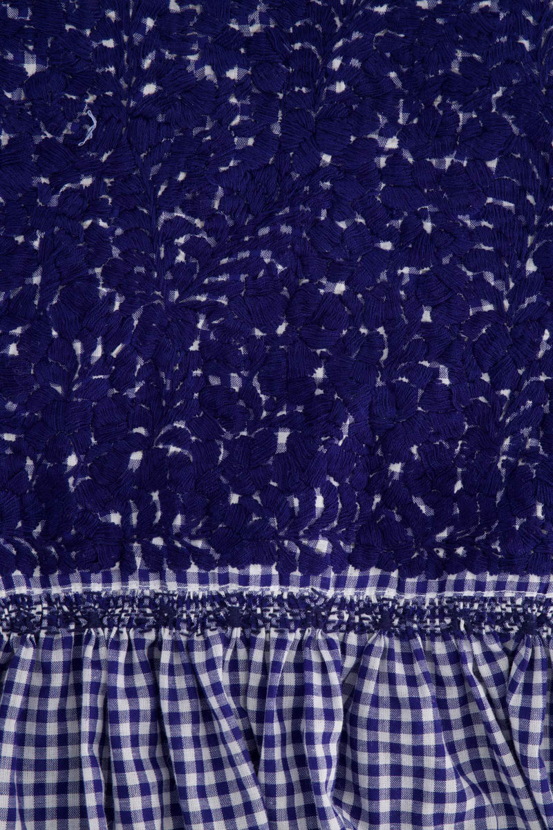 Violeta Azul Gingham Short Dress