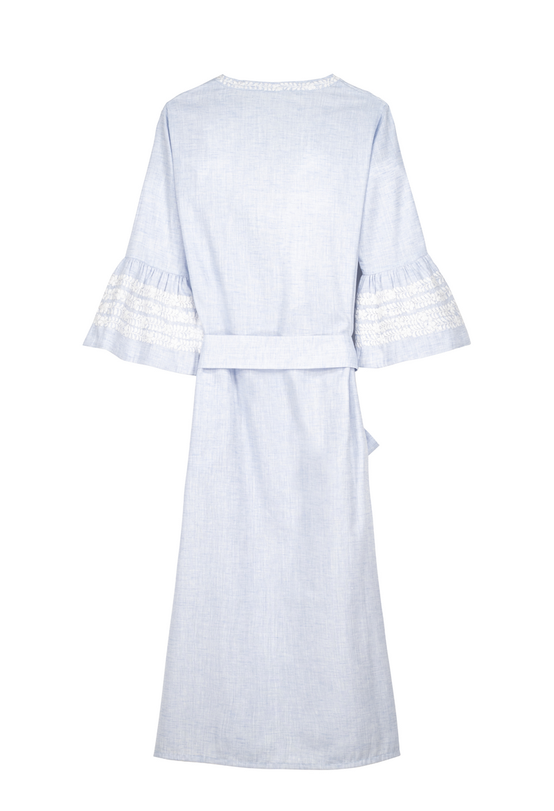 Leona Azul Claro Midi Dress